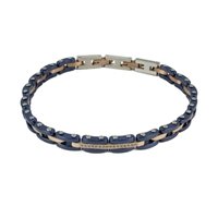 Pulsera Zancan Hombre in Acero Cubic Zirconia UHB058